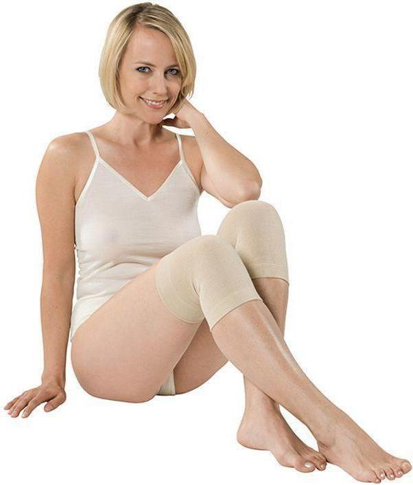Actual product image Eusana Knee and elbow warmer anatomically beige pair (L)