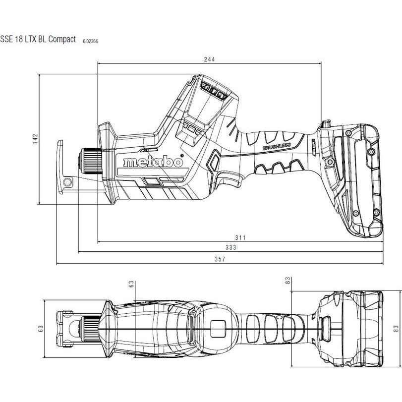 Thumbnail - Metabo, Säbelsäge, SSE 18 LTX BL Compact