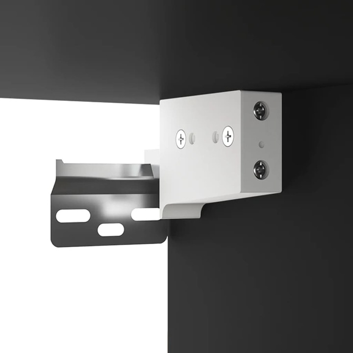 Actual product image VidaXL Spiegelschrank mit LED Schwarz 76x15x55 cm,Farbe (76 x 15 x 55 cm)