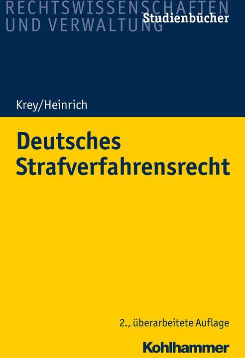 Actual product image Deutsches Strafverfahrensrecht (German, Manfred Heinrich, 2018)
