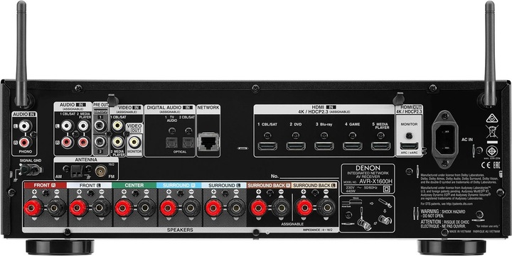 Actual product image Denon AVR-X1600H (7.2 channels, FM, MW)