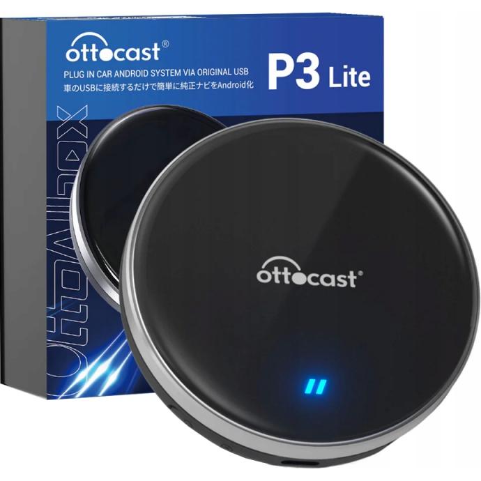 Ottocast, Accessori per autoradio, OttoAibox P3 Lite fur iPhone / Android Series, Black