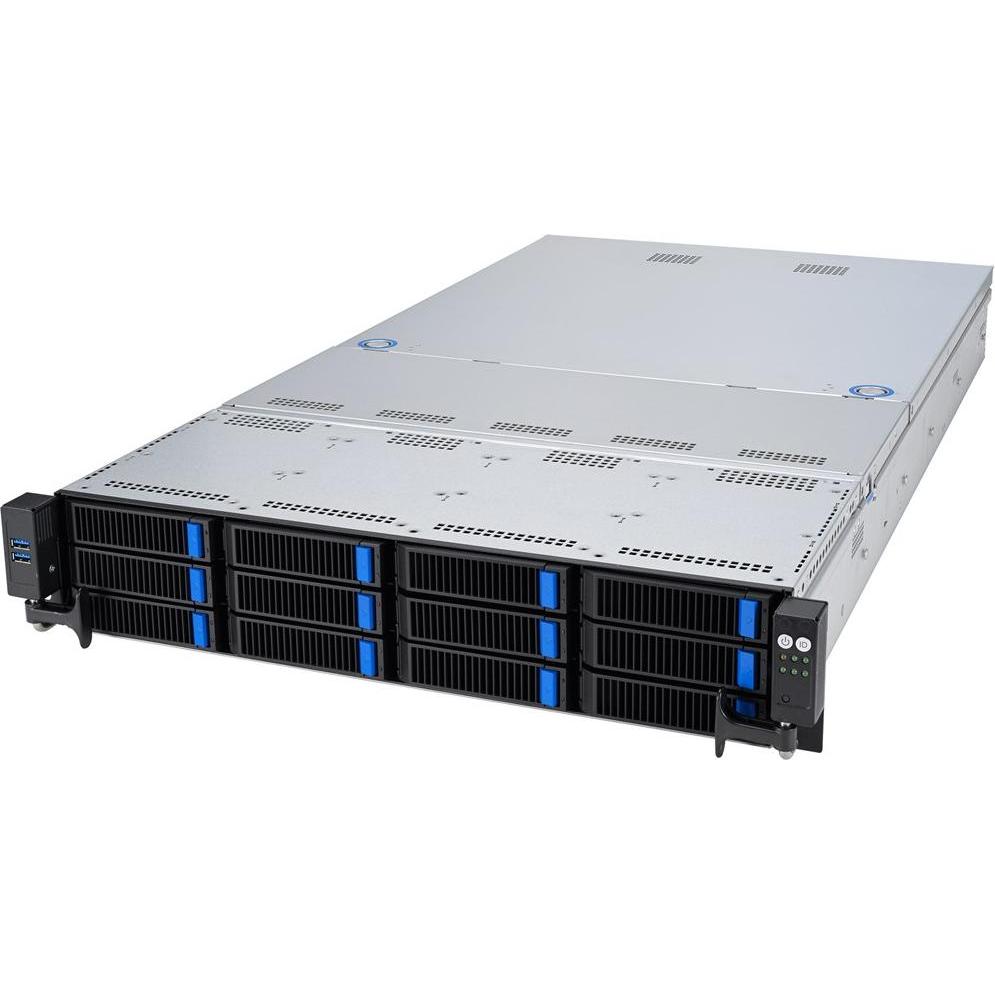 ASUS Server RS521A-E12-RS12U/1G/1.6kW/12NVMe/FAN/RH/OCP/GPU (Rack Server), Server