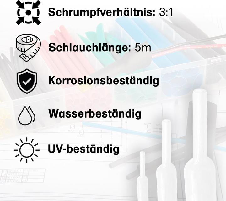 Immagine prodotto Offgridtec Tubo termorestringente da 5 metri con adesivo 12mm>4mm trasparente Rapporto 3:1 (1x)