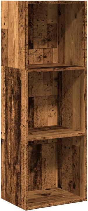 Actual product image vidaXL Bücherregal Regal Standregal Büroregal Aufbewahrungsregal Altholz-Optik (40 x 30 x 114 cm)