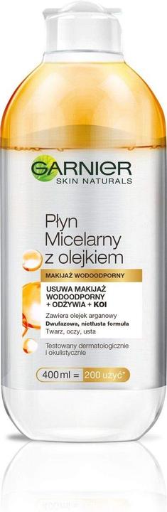 Productafbeelding Garnier Skin Naturals tweefasig micellair water met arganolie 400ml (Gezichtstonic, 400 ml)