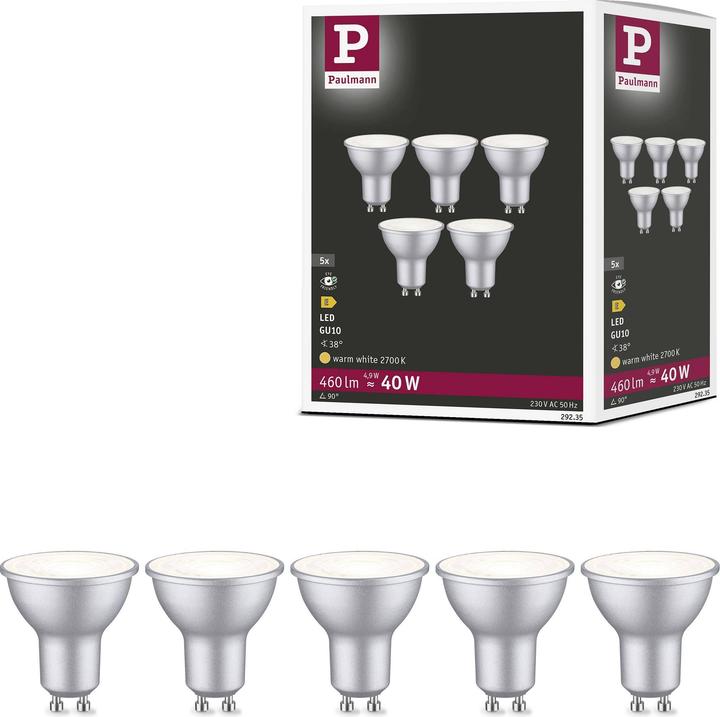 Immagine prodotto Paulmann Reflektor 5er Set (GU10, 460 lm, 5 x)