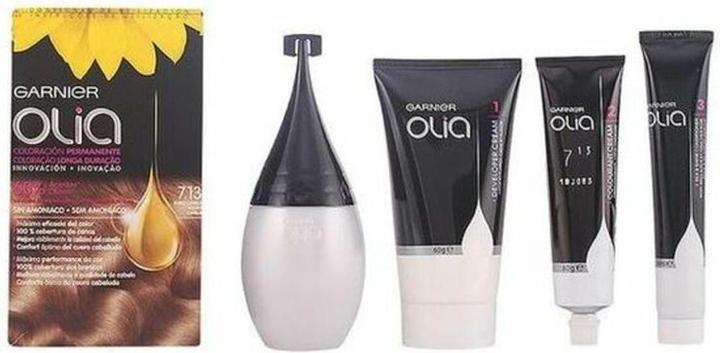 Actual product image Garnier OLIA Coloración Permanente #7,13 Rubio Canela 4 pz (#7,13 Rubio Canela)