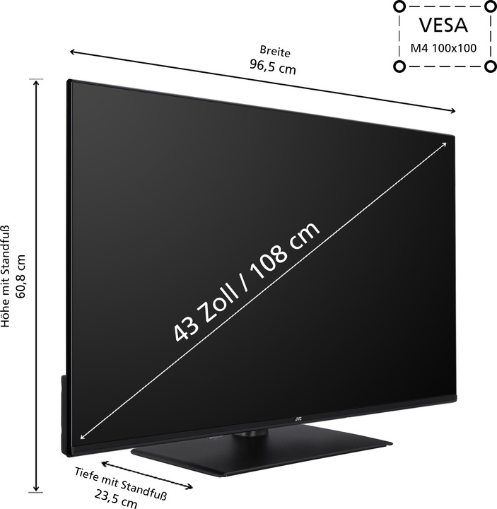 Produktbild JVC LT-43VF5355 LED-TV FHD SMART TIVO (43", LED, Full HD, 2024)