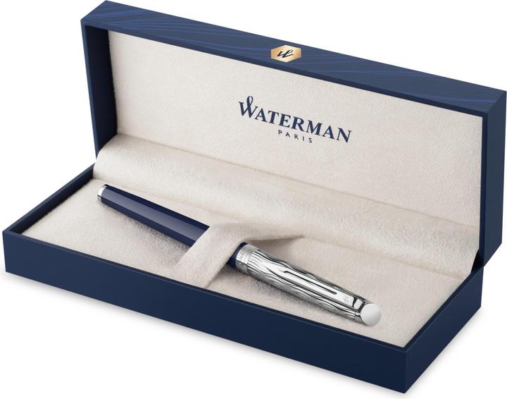 Image du produit Waterman Roller Hémisphère DeLuxe C.C Deep Lacquer F S. (Argent, Bleu, 1 x)