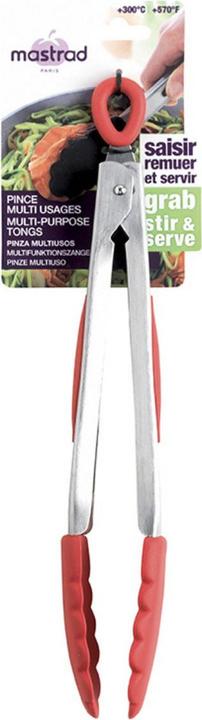 Image du produit Mastrad Pince de cuisine en silicone rouge