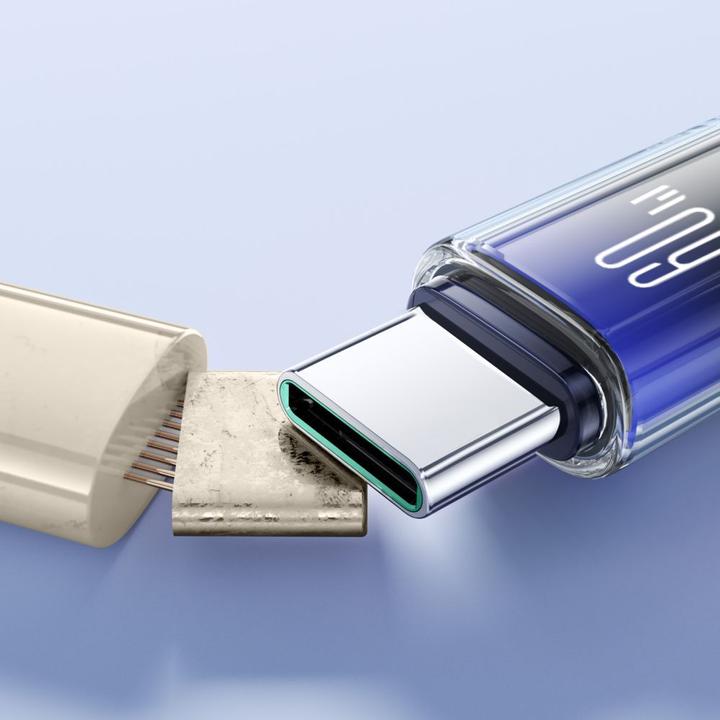 Produktbild Joyroom S-A42 Crystal Clear Series Fast Charging Data Cable Type-C to Type-C 60W 1.2m Black (1.20 m, 60 W)