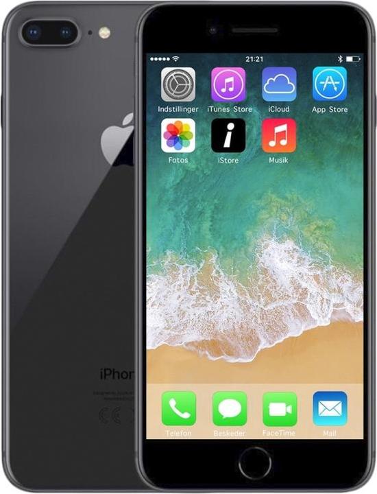 Produktbild T1A Apple iPhone 8 Plus (5.5 Zoll) Single SIM iOS 11 Generalüberholt (256 GB, Space Gray, 5.50", 12 Mpx, Single SIM, C / Gut)