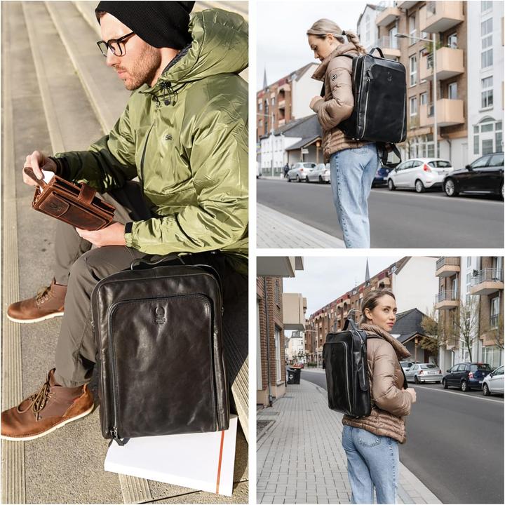 Produktbild Corno d´Oro Lederrucksack mit Organizer-Fach