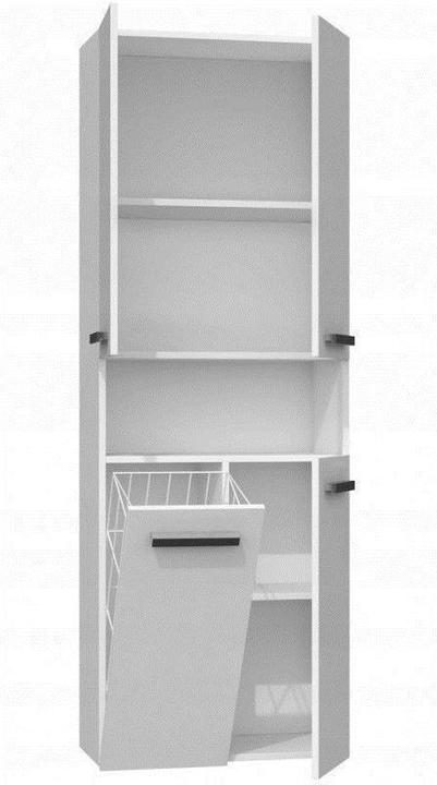 Image du produit Topeshop Armoire de rangement pour salle de bain (60 x 30 x 174 cm)