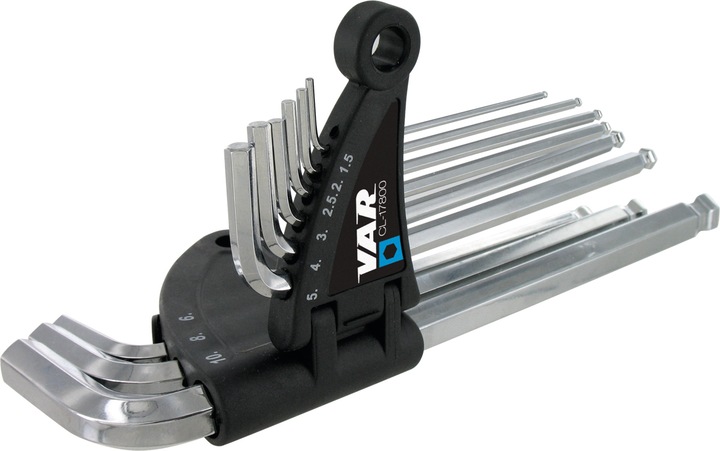 Actual product image VAR Professional Allen key set CL-17800 1.5/2/2.5/3/4/5/6/8 and 10mm