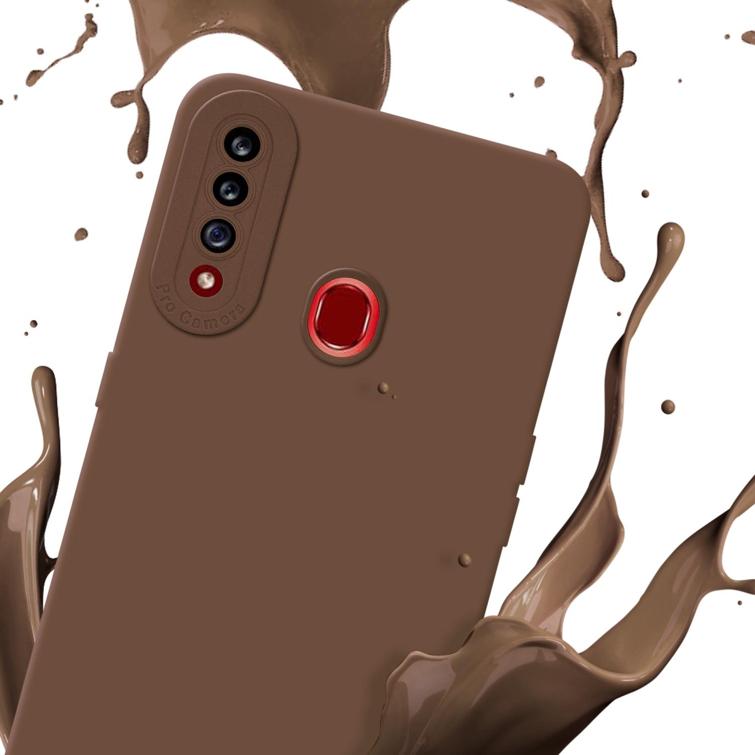 Thumbnail - Cadorabo Hülle für Samsung Galaxy A20s im TPU Fluid LM162 Style (Samsung Galaxy A20s), Smartphone Hülle, Braun