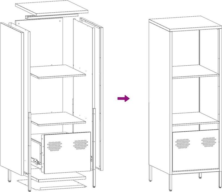 Image du produit vidaXL Highboard (35 x 39 x 103.50 cm)