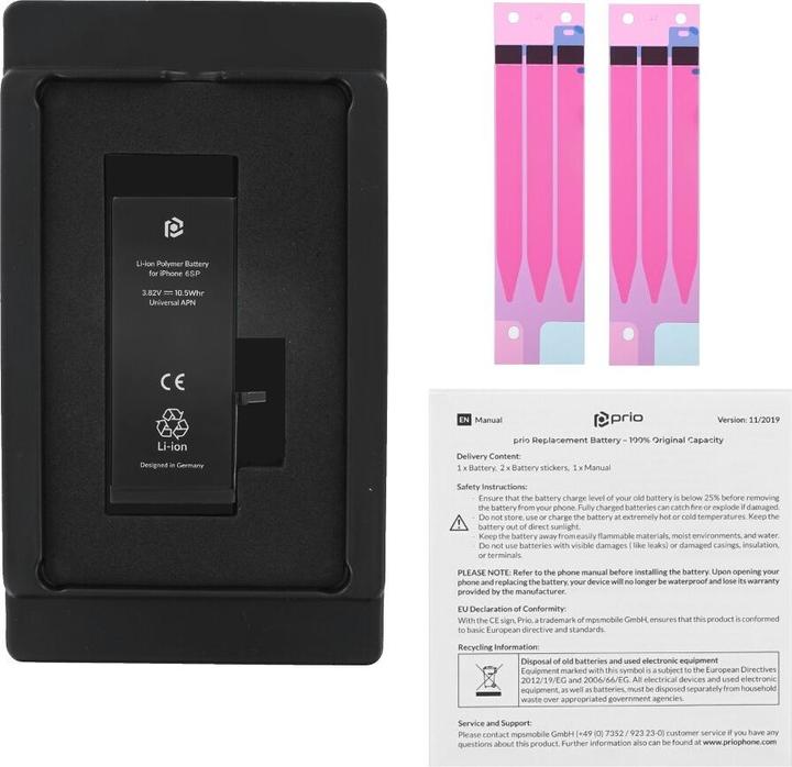 Produktbild prio Battery for iPhone 6s Plus (Universal APN)