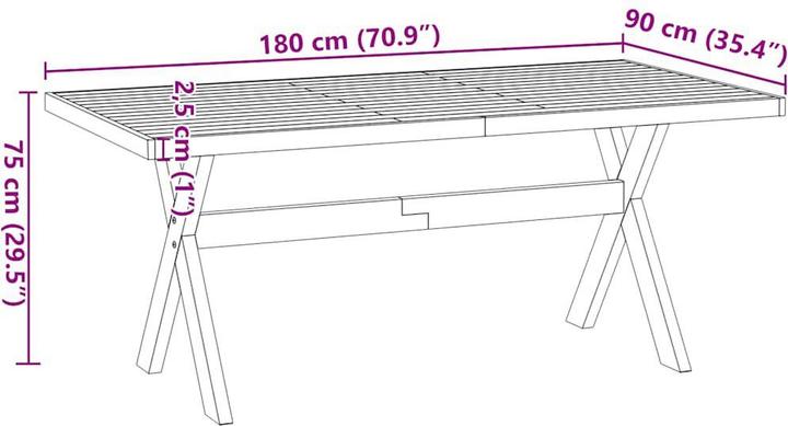 Image du produit vidaXL Esstisch (180 x 90 x 75 cm)