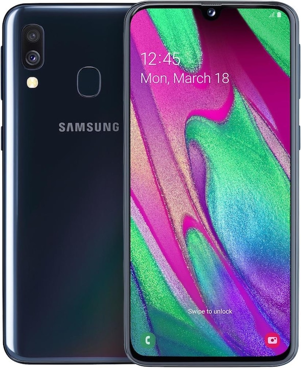 Samsung Galaxy A40 EE Enterprise Edition (64 GB, Black, 5.90", Dual SIM, 16 Mpx, 4G)