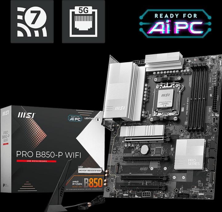 Actual product image MSI PRO B850-P WIFI (AM5, AMD B850, ATX)