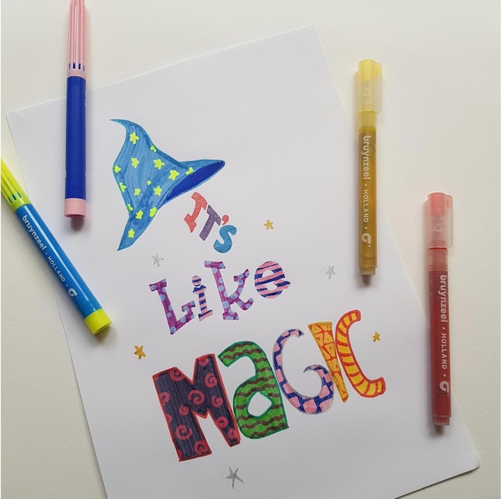 Immagine prodotto Bruynzeel Pennarelli glitterati per bambini (Multicolore, 6 x)