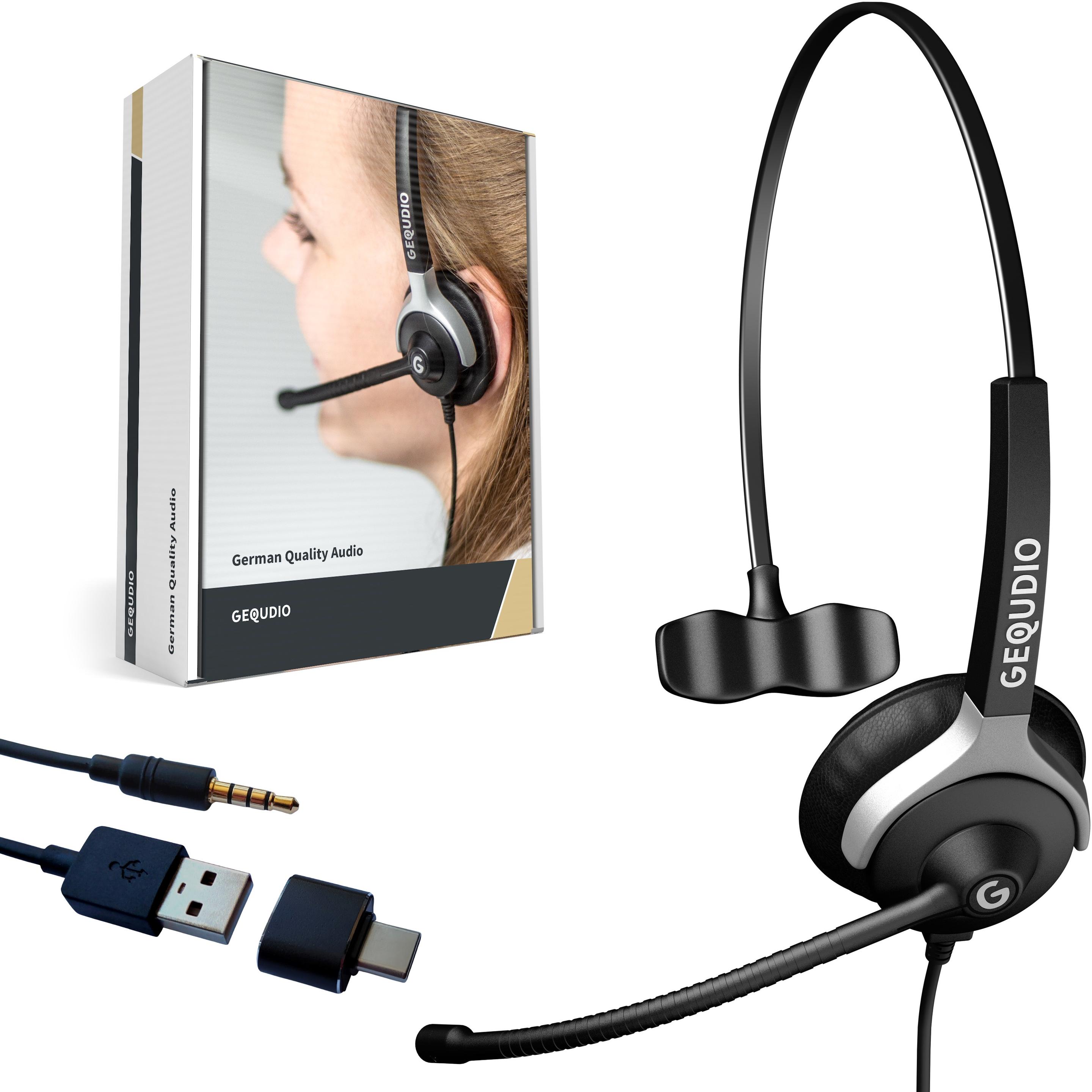 Thumbnail - Gequdio Headset (Kabelgebunden, USB-A), Office Headset, Schwarz