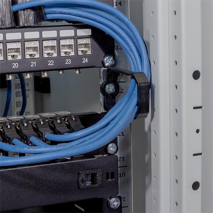 Immagine prodotto LogiLink Kabelführungsbügel für 19" Schränke, 44 x 70 mm, verschliessbar, 10 Stück