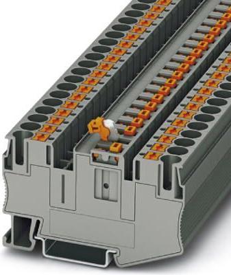 Actual product image Phoenix Contact PT 6-MT 3212160 Knife disconnect terminal Number of poles: 2 0.50 mm² 6 mm² Grey 50 pcs.