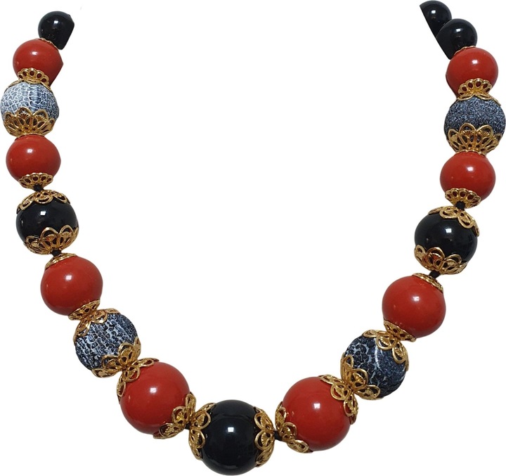 Produktbild L'Officiel Collana rossa nera+lava