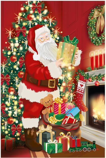 Produktbild Card Group Weihnachtskarte Classy Santa with gifts (1 Stk.)
