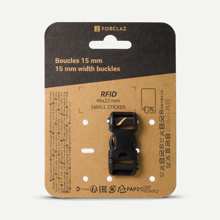 Actual product image Decathlon Backpack strap buckle for 15 mm strap