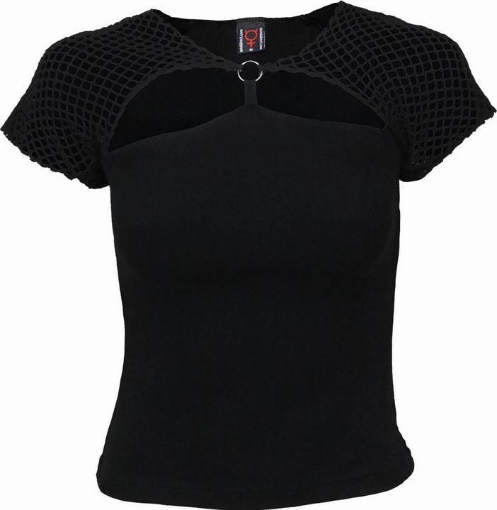 Immagine prodotto Spiral Gothic Rock Top Maglia a Rete Particolare dell'Anello Maniche corte Donna (S)