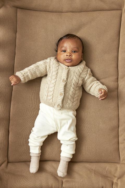 Actual product image Meyco Playpen insert Knit Basic velvet - taupe - 77x97cm (97 x 77 cm)