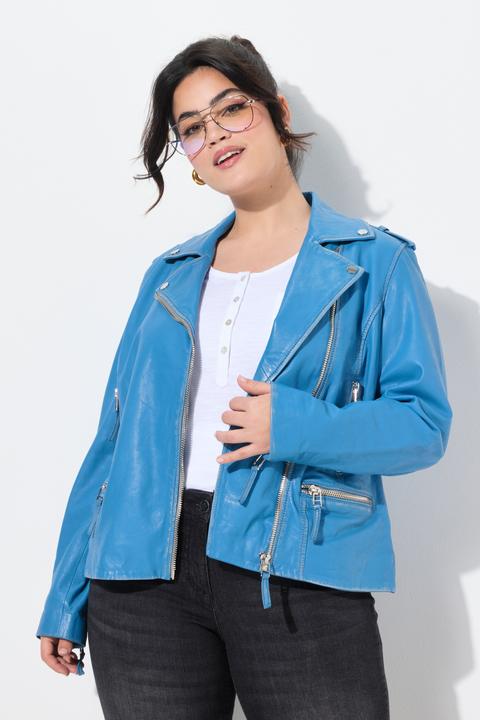 Produktbild Angel of Style Leder-Bikerjacke, echtes Leder, Farbe, Langarm (54)