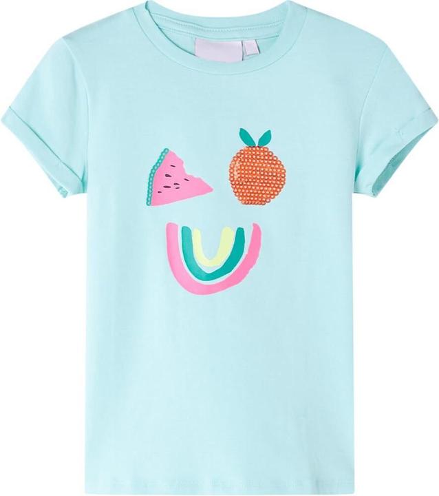 Produktbild VidaXL Kinder-T-Shirt Hellblau 116,Material: 95 % Baumwolle. 5 (116)