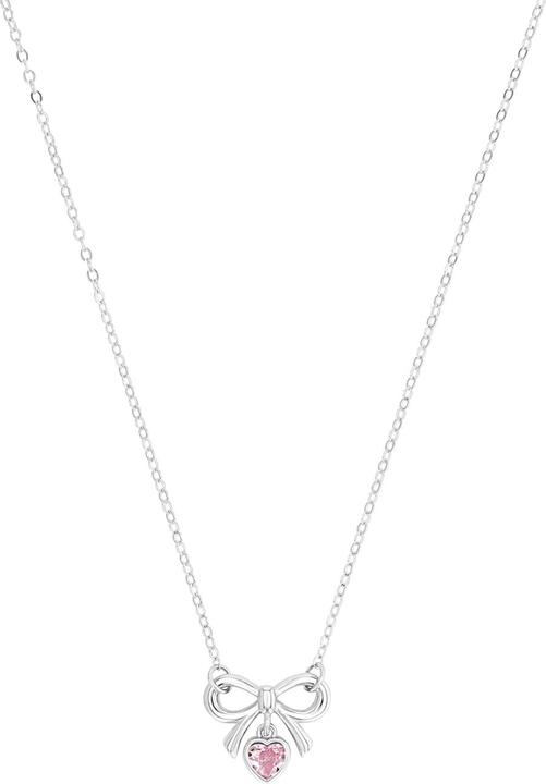 Immagine prodotto S.Oliver Halsschmuck für Mädchen, 925 Sterling Silber, Zirkonia synth. | Schleife (Argento 925)