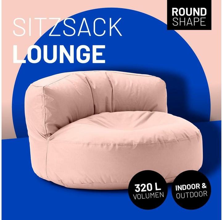 Produktbild Lumaland Sitzsack-Sofa, 320 l Polyester (PES)/Textil, Hellrosa