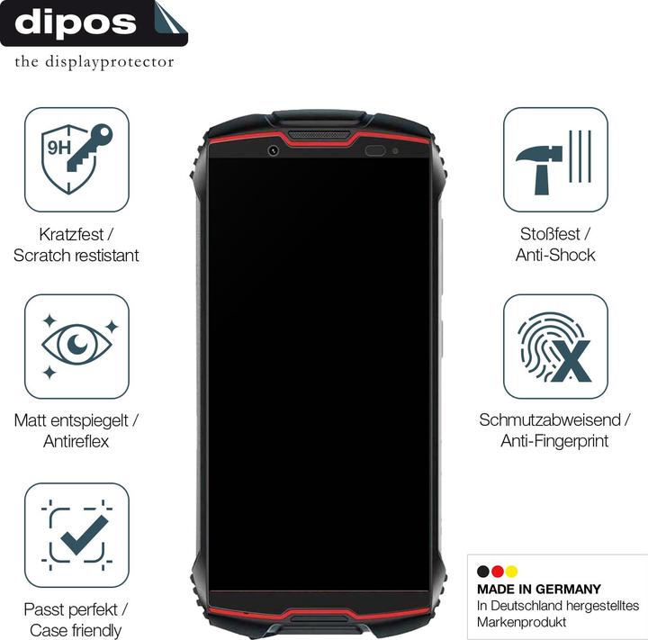 Produktbild Dipos Displayschutz Anti-Shock (2 Stück, Cubot King Kong Mini 2 Pro)