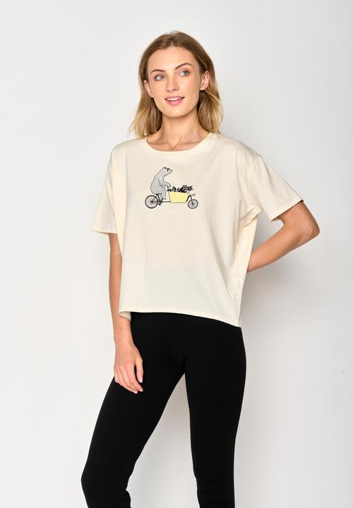 Produktbild Greenbomb Women's Bike Cargo Raccoon Feel T-Shirt (L)