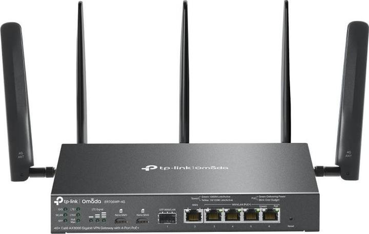Produktbild TP-Link ER706WP-4G AX3000 4G+ Gigabit VPN Gateway mit PoE+ und Dual-SIM