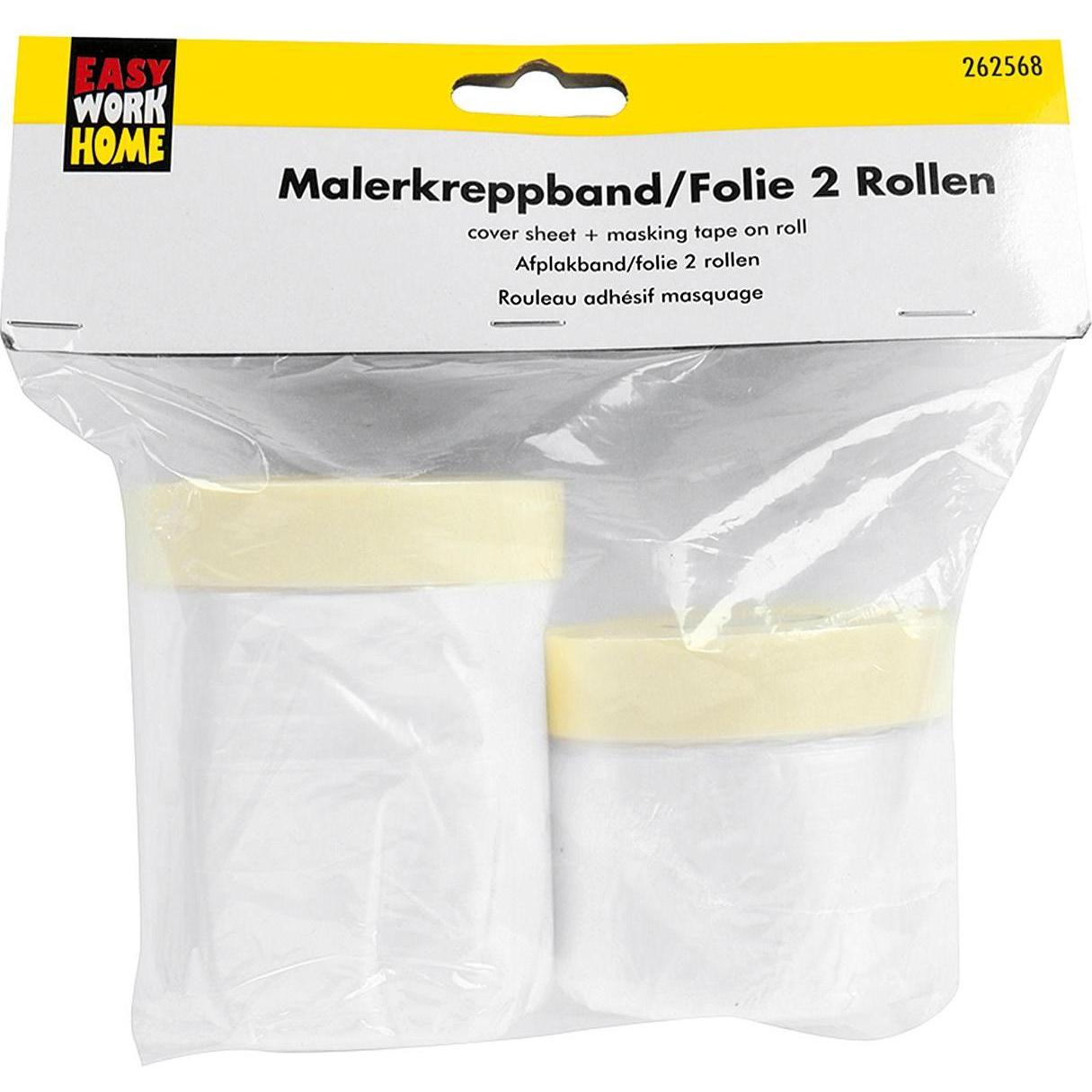 Thumbnail - 6x Easy Work, Klebeband, Malerkreppbandsatz mit Folie (1100 mm)