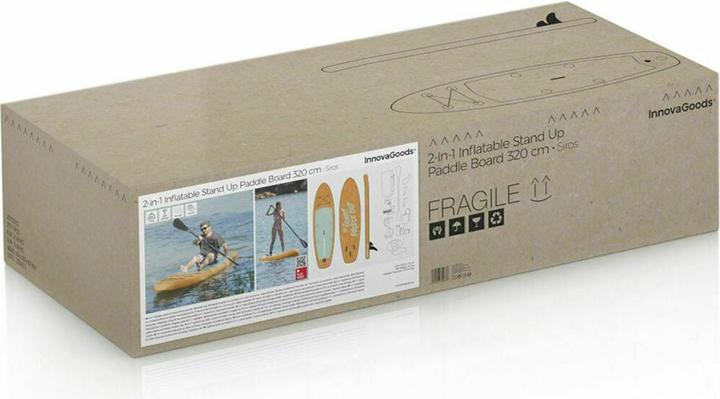 Immagine prodotto InnovaGoods Tavola da paddle gonfiabile 2 in 1 con sedile e accessori Siros 10'5" 320 cm (10'5")