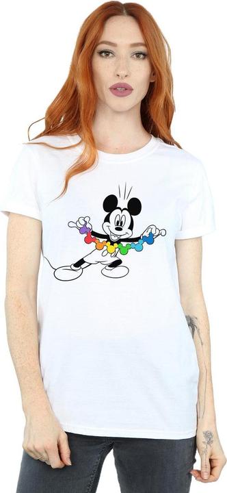 Immagine prodotto Disney Mickey Mouse Rainbow Chain Maglietta Ampia Donna (XL)