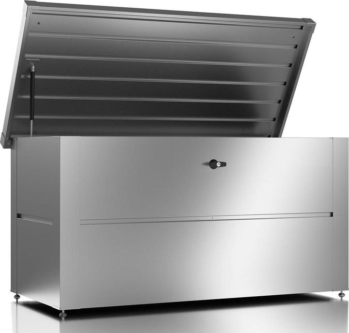 Produktbild Guardi Gartenbox S mit Schloss, 135 x 65 x 73 cm, Silber