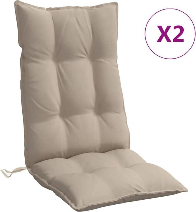 Productafbeelding vidaXL Hoge rugkussens 2 stuks. Oxford stof (120 x 50 x 7 cm)