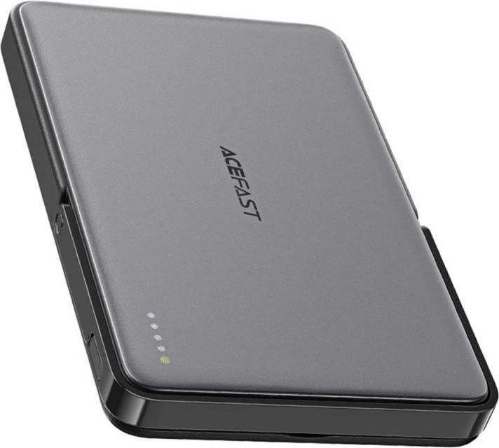 Actual product image Acefast - Magnetic Power Bank (M16-5000) - with Built-in Stand, 5000mAh, PD18W, LED Light - Black (5000 mAh, 18 W)