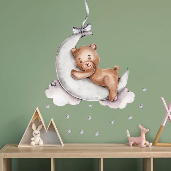 Productafbeelding Konjac Sponge ROOM Decor SIPO-WS63026 NAKLEJKI NA ŚCIANĘ MIŚ NA KSIĘŻYCU