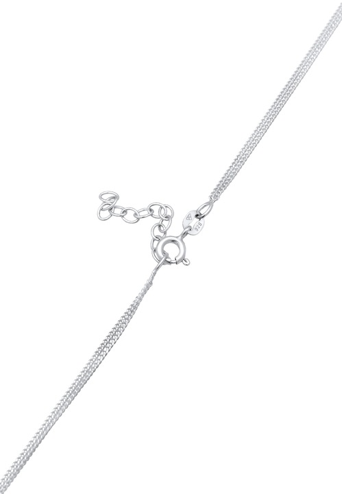 Produktbild Elli Halskette Layer Zirkonia Herz Brezel Trachten Look 925 Silber (Zirkonia, 925er Sterling Silber, 40 cm)